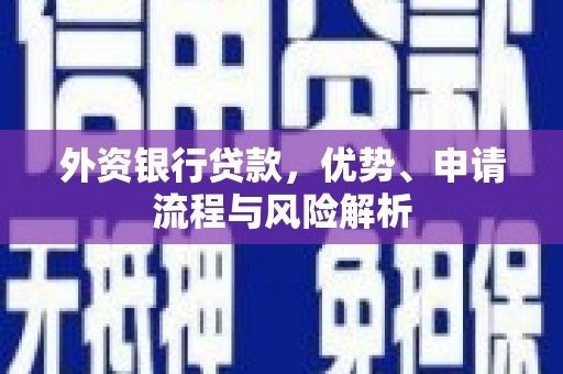 复兴外资银行贷款，优势、申请流程与风险解析