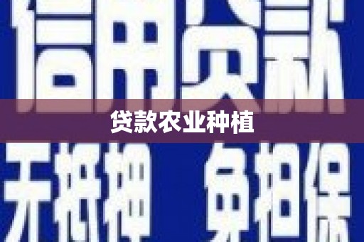 复兴贷款农业种植