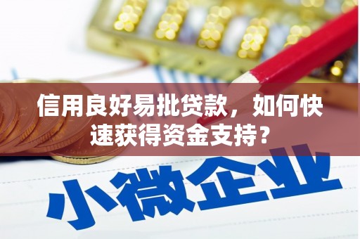 复兴信用良好易批贷款，如何快速获得资金支持？