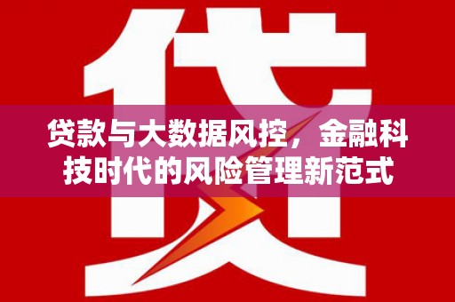复兴贷款与大数据风控，金融科技时代的风险管理新范式