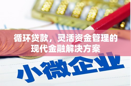复兴循环贷款，灵活资金管理的现代金融解决方案
