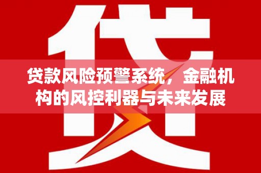 复兴贷款风险预警系统，金融机构的风控利器与未来发展