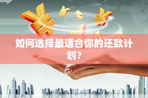 复兴如何选择最适合你的还款计划？