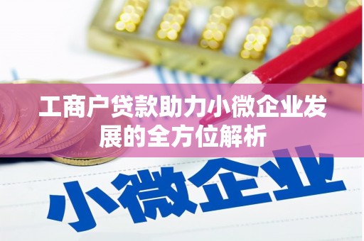 复兴工商户贷款助力小微企业发展的全方位解析
