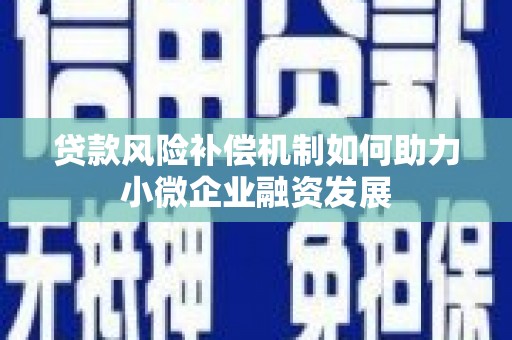 复兴贷款风险补偿机制如何助力小微企业融资发展