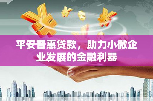 复兴平安普惠贷款，助力小微企业发展的金融利器