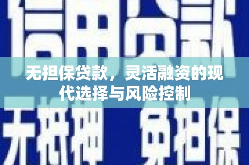 复兴无担保贷款，灵活融资的现代选择与风险控制