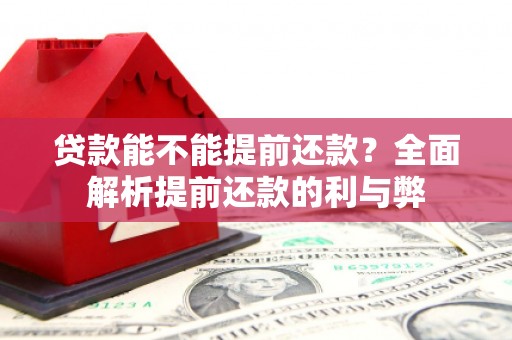 复兴贷款能不能提前还款？全面解析提前还款的利与弊