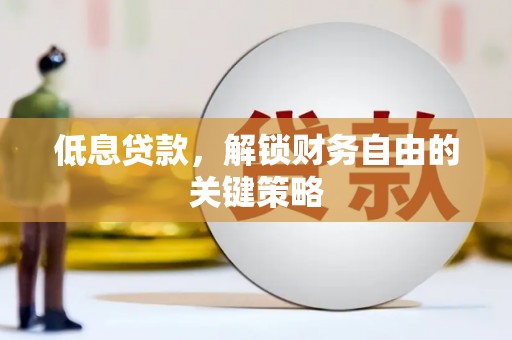 复兴低息贷款，解锁财务自由的关键策略