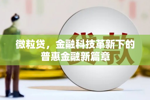 复兴微粒贷，金融科技革新下的普惠金融新篇章
