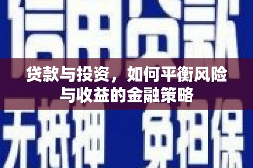 复兴贷款与投资，如何平衡风险与收益的金融策略