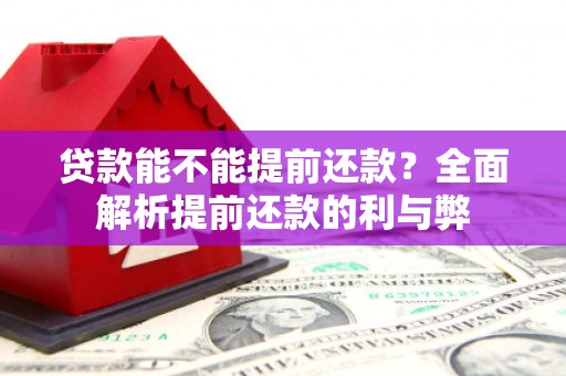 复兴贷款能不能提前还款？全面解析提前还款的利与弊